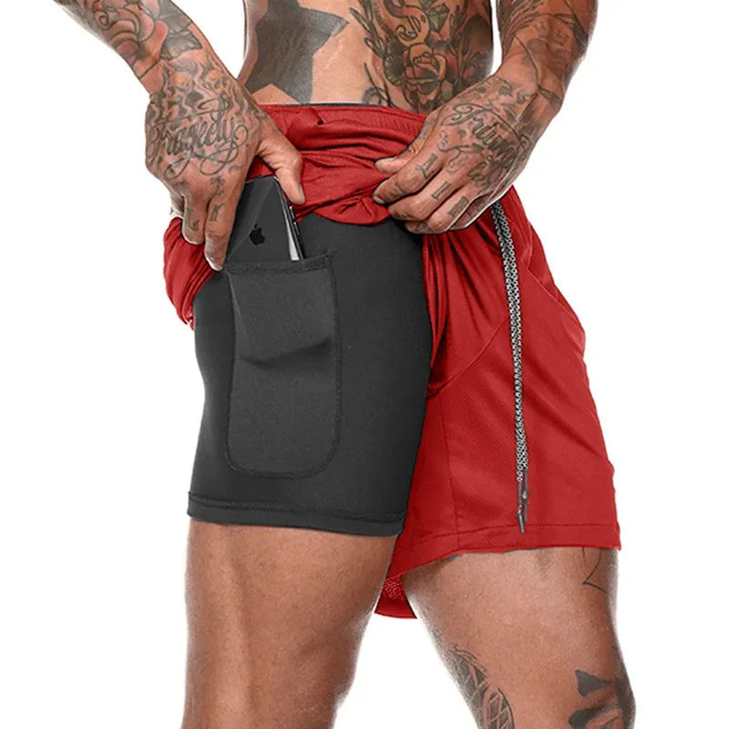 Gym Shorts Men 2 in 1
