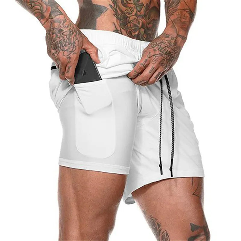 Gym Shorts Men 2 in 1