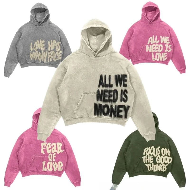 Letter Print Hoodie Bundle