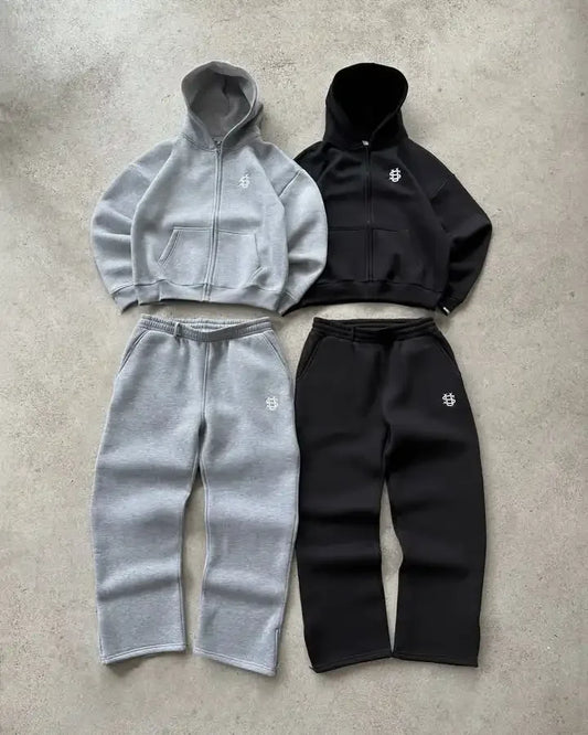 2025 New Letter Embroidery Zipper Casual Tracksuit
