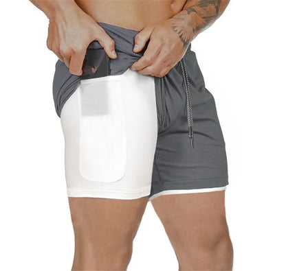 Gym Shorts Men 2 in 1