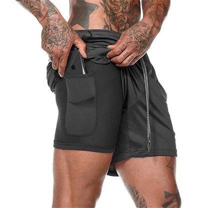Gym Shorts Men 2 in 1