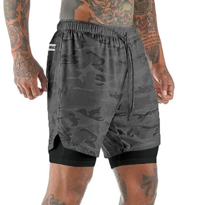Gym Shorts Men 2 in 1