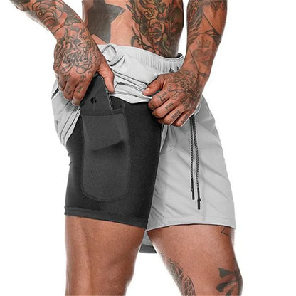 Gym Shorts Men 2 in 1