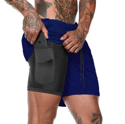 Gym Shorts Men 2 in 1