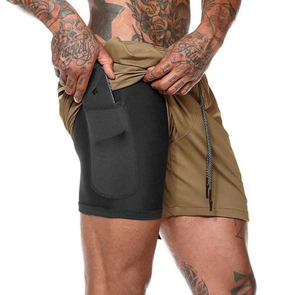 Gym Shorts Men 2 in 1