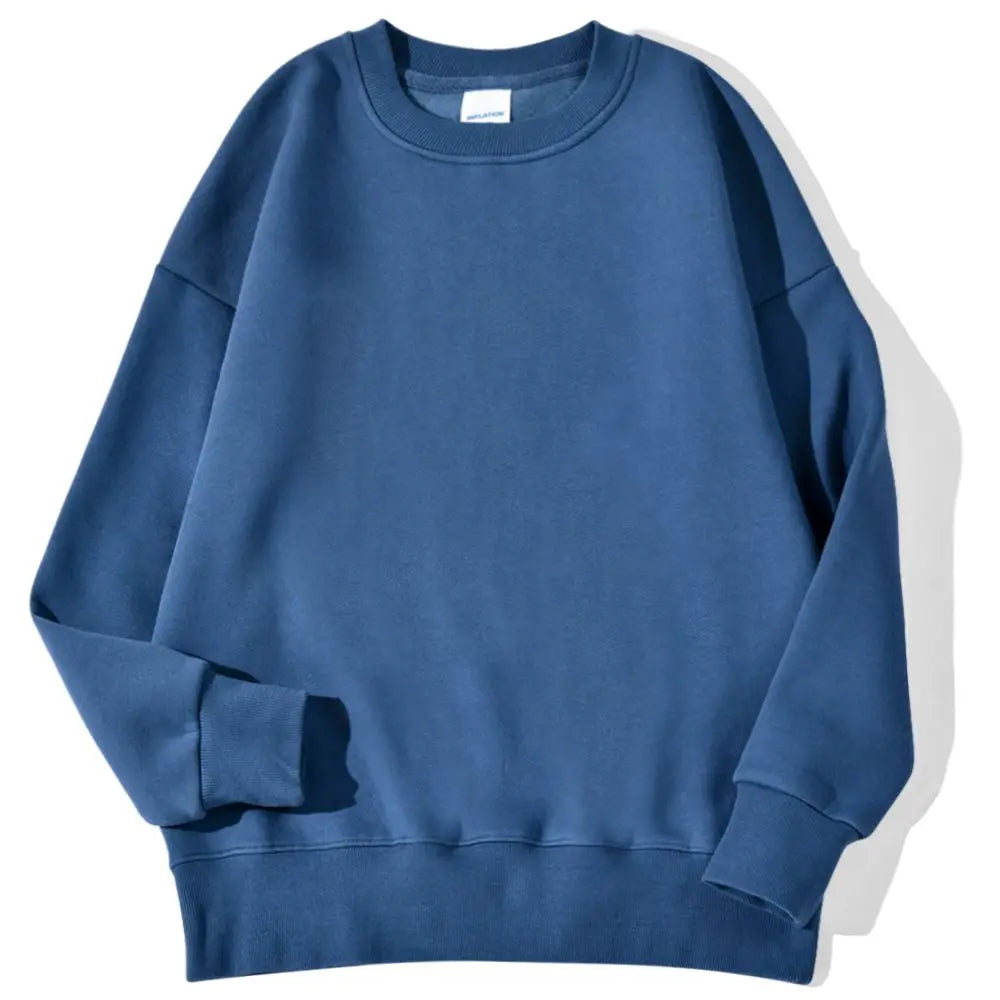 Autumn Winter Solid Hoodie Fashion Warm Fleece Pullover