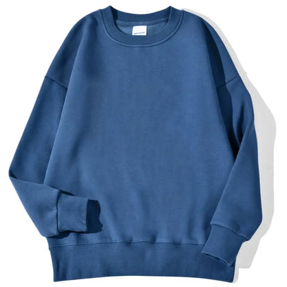 Autumn Winter Solid Hoodie Fashion Warm Fleece Pullover