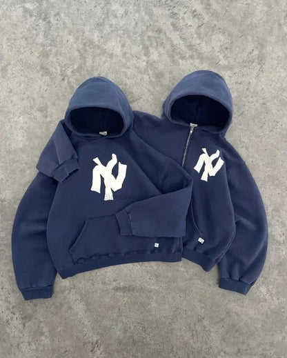 Cropped Yankees Inspired Hoodie
