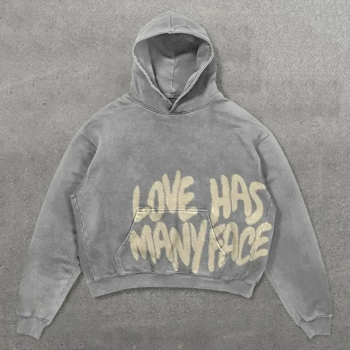 Letter Printed Hoodie Casual