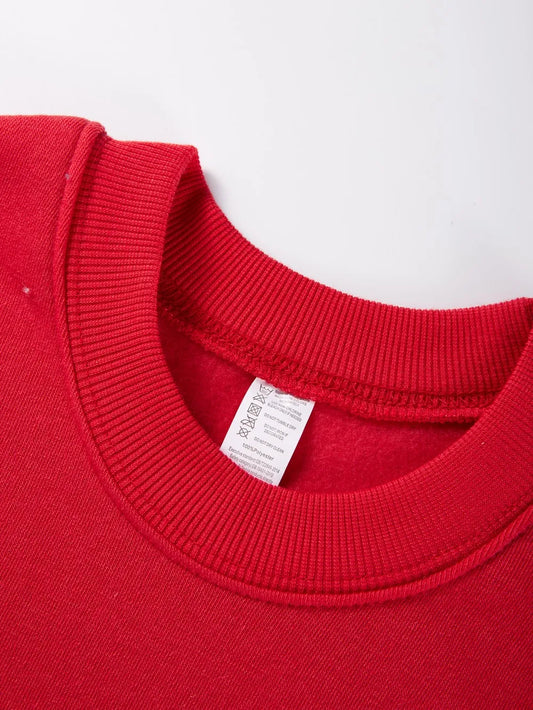 Autumn Winter Solid Hoodie Fashion Warm Fleece Pullover