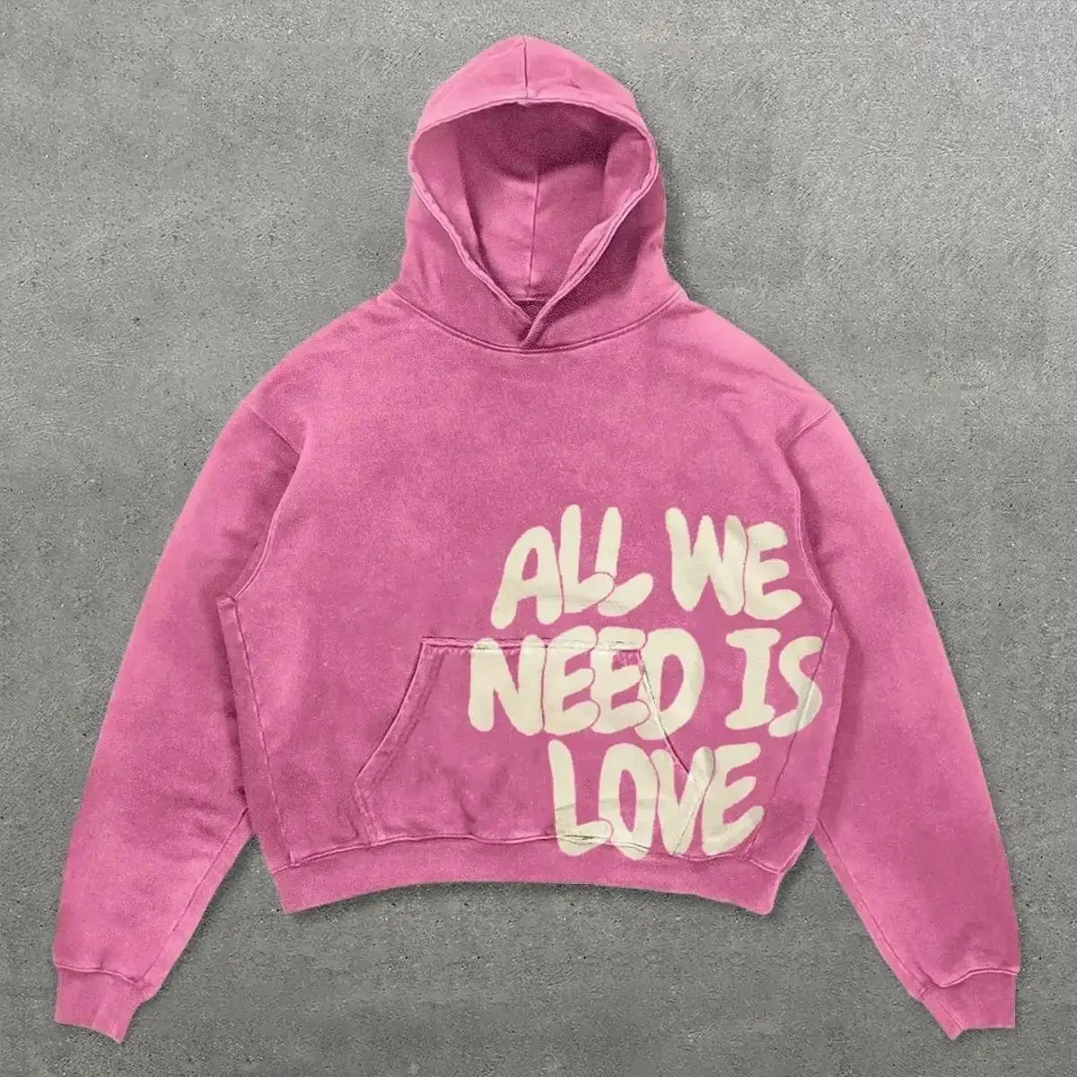 Letter Printed Hoodie Casual