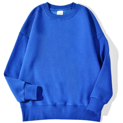 Autumn Winter Solid Hoodie Fashion Warm Fleece Pullover