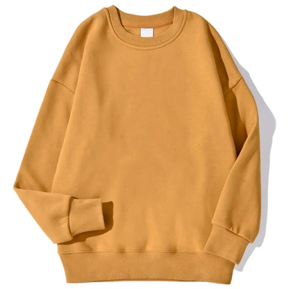 Autumn Winter Solid Hoodie Fashion Warm Fleece Pullover