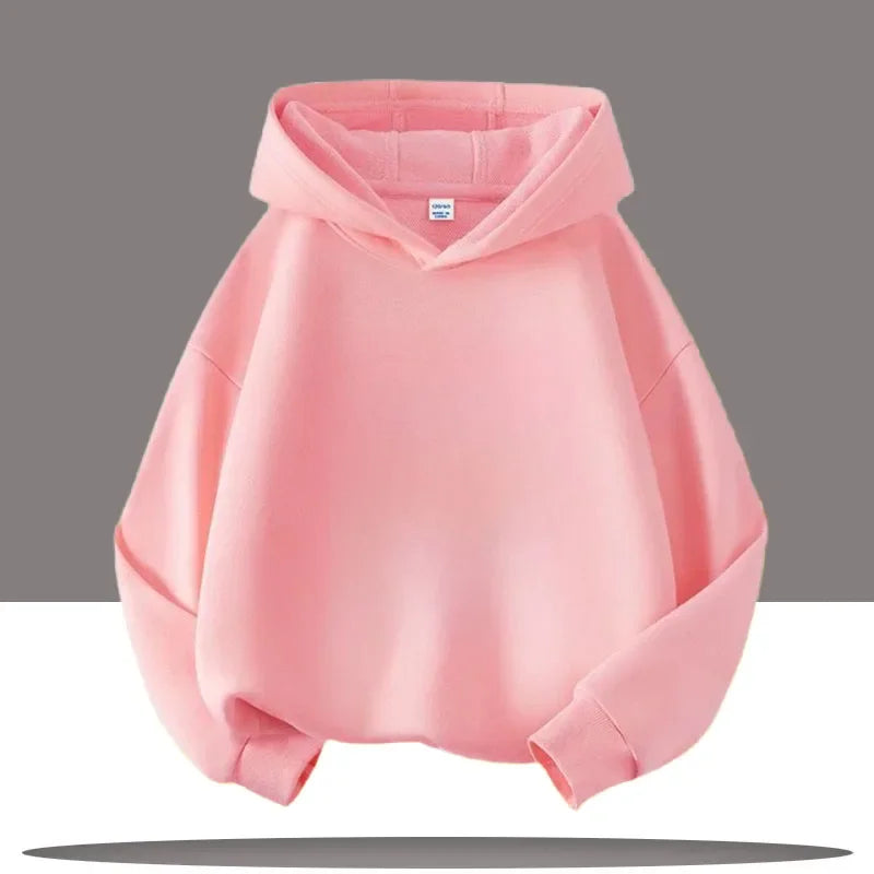 Kids Plain Base Cropped Hoodie