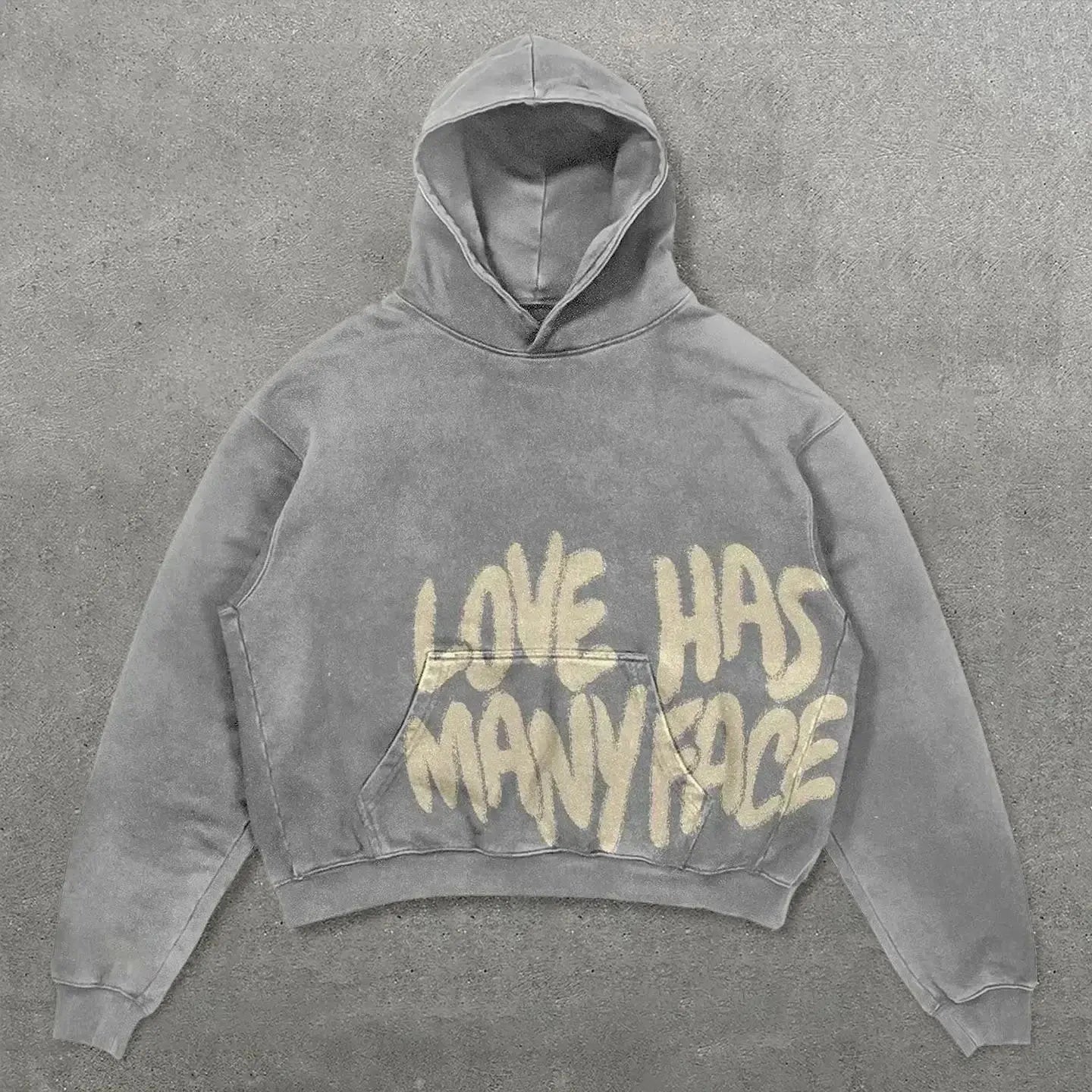 Letter Printed Hoodie Casual