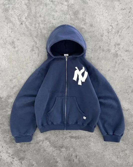 Cropped Yankees Inspired Hoodie