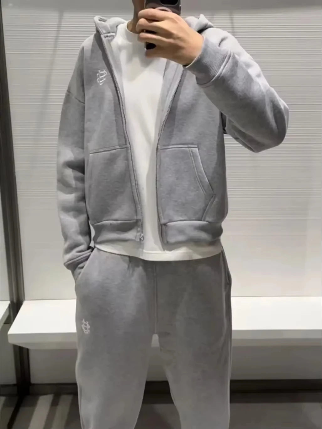 2025 New Letter Embroidery Zipper Casual Tracksuit