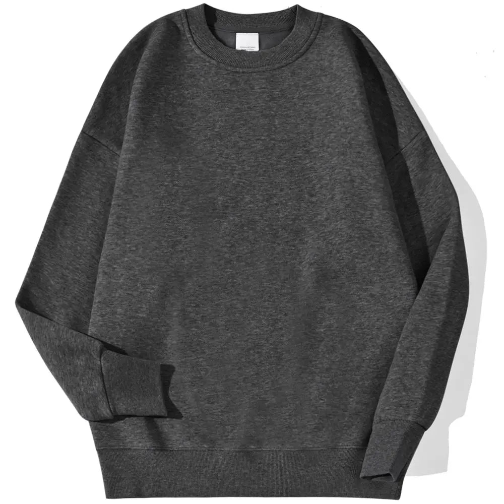 Autumn Winter Solid Hoodie Fashion Warm Fleece Pullover