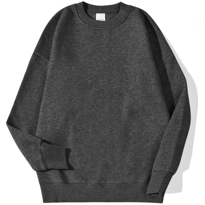 Autumn Winter Solid Hoodie Fashion Warm Fleece Pullover