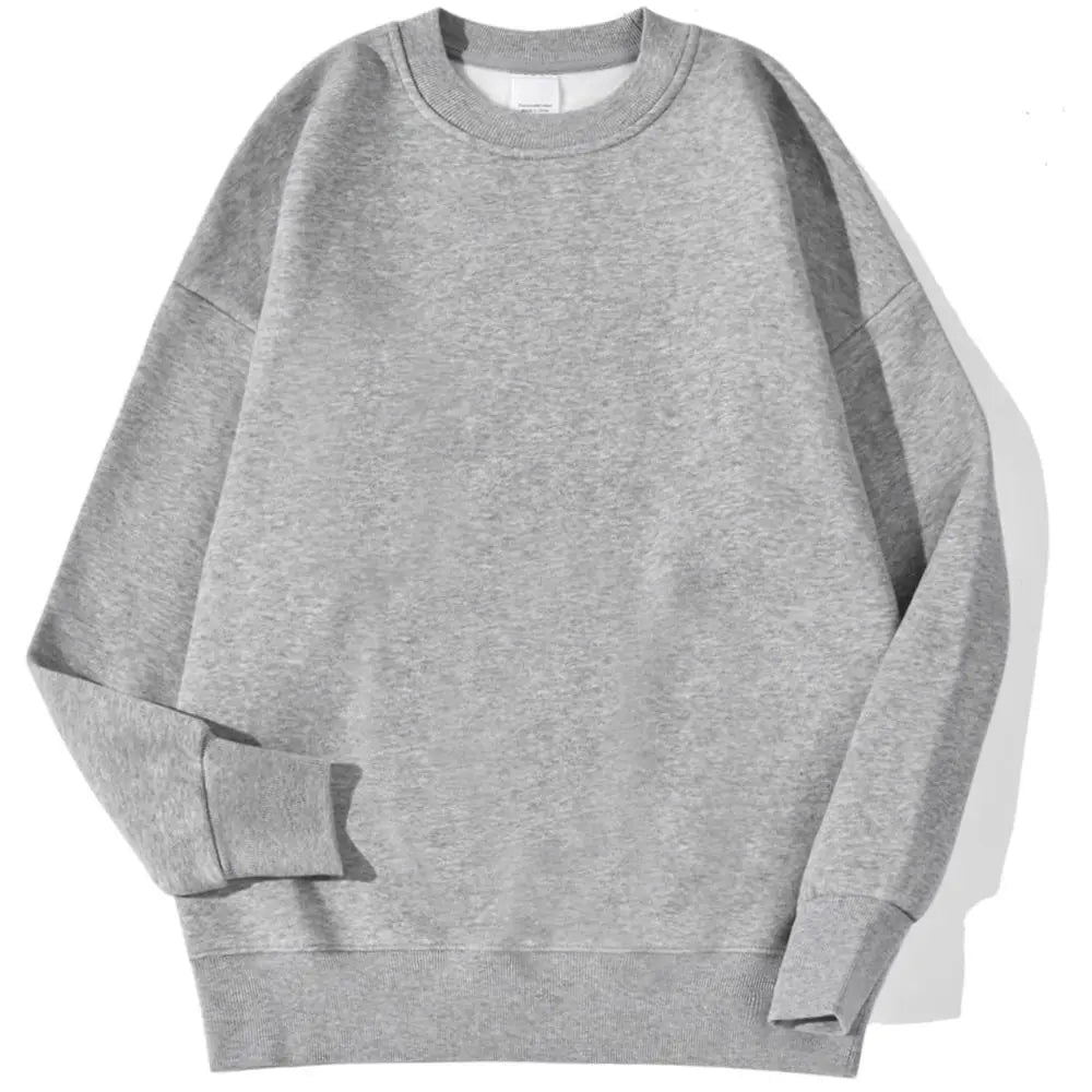 Autumn Winter Solid Hoodie Fashion Warm Fleece Pullover