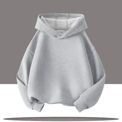 Kids Plain Base Cropped Hoodie